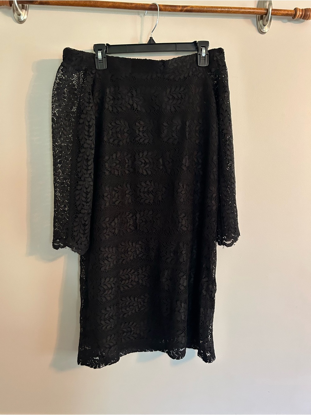 Black Lace Off the Shoulder Donna Morgan Dress
